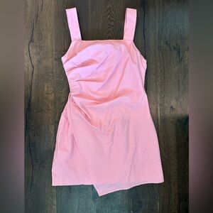 Pink Faux Wrap Dress